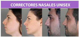 Demostración de antes y después del uso de correctores nasales premium